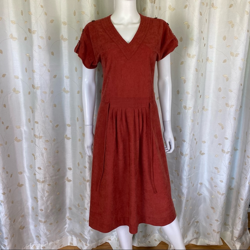 Rusty Orange MIDI Dress
